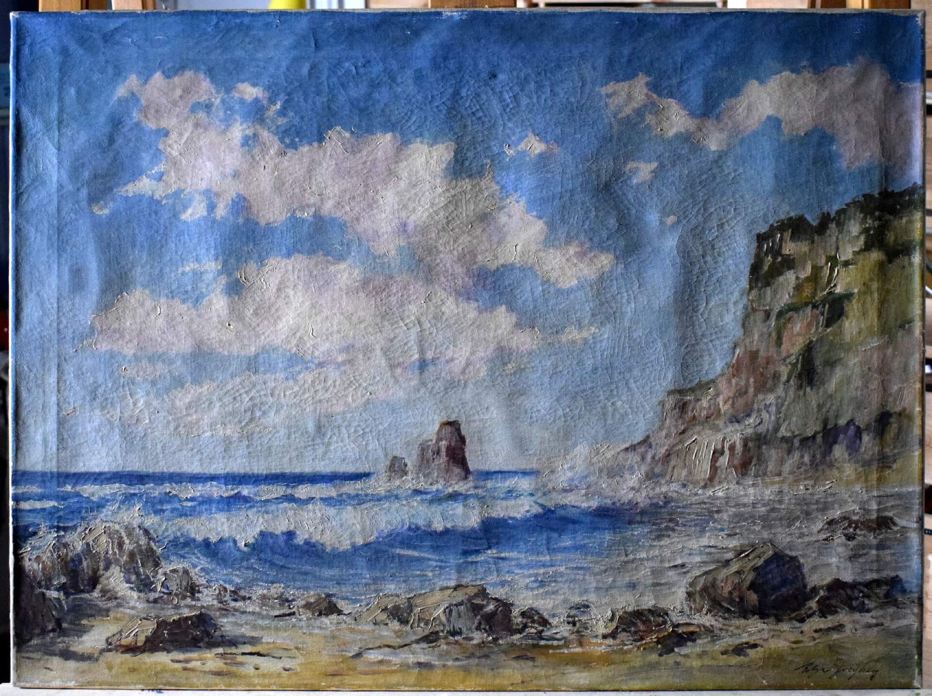 Gemälde Zustand vor der Restaurierung