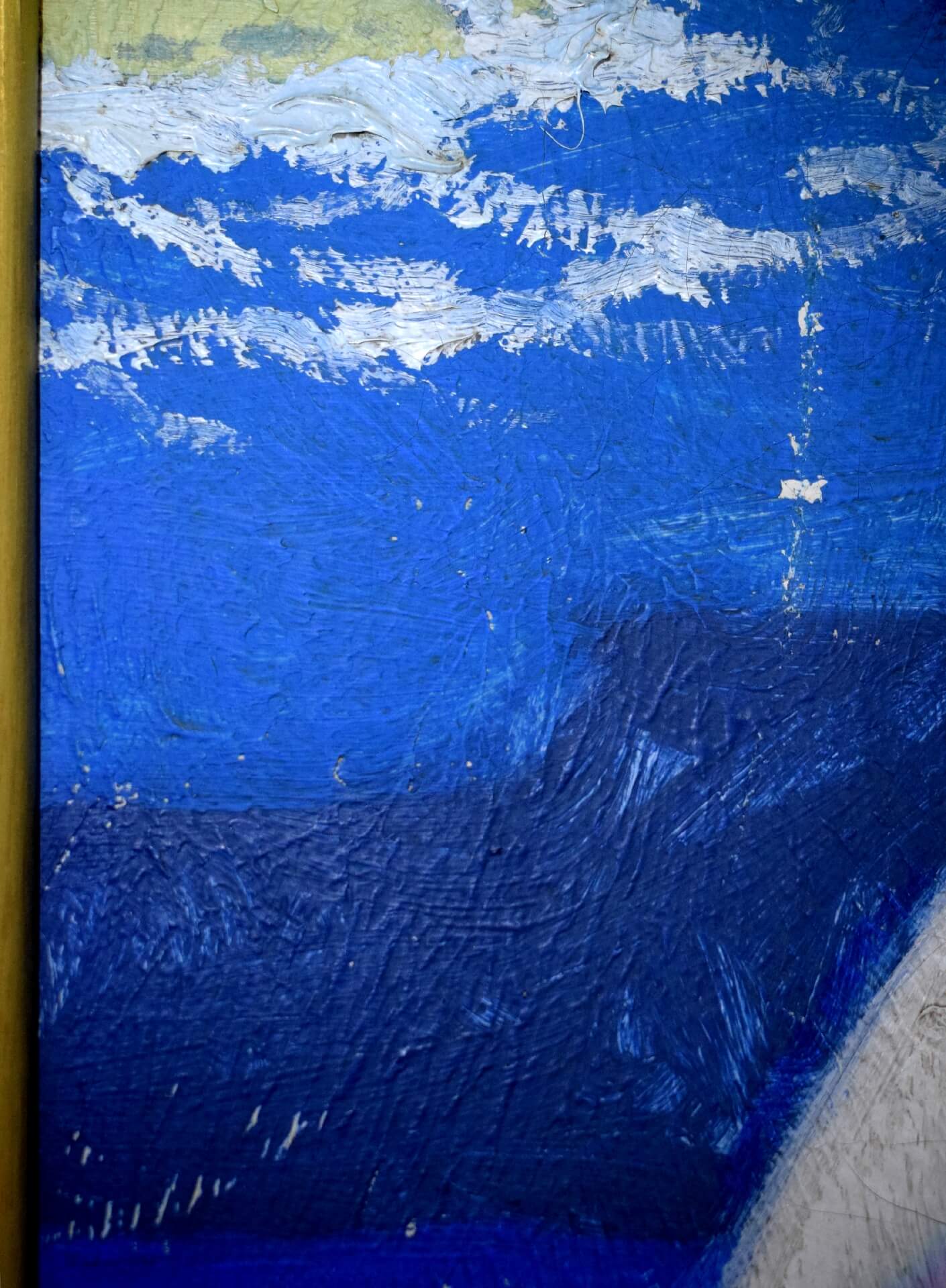 Gemälde Detail vor der Restaurierung