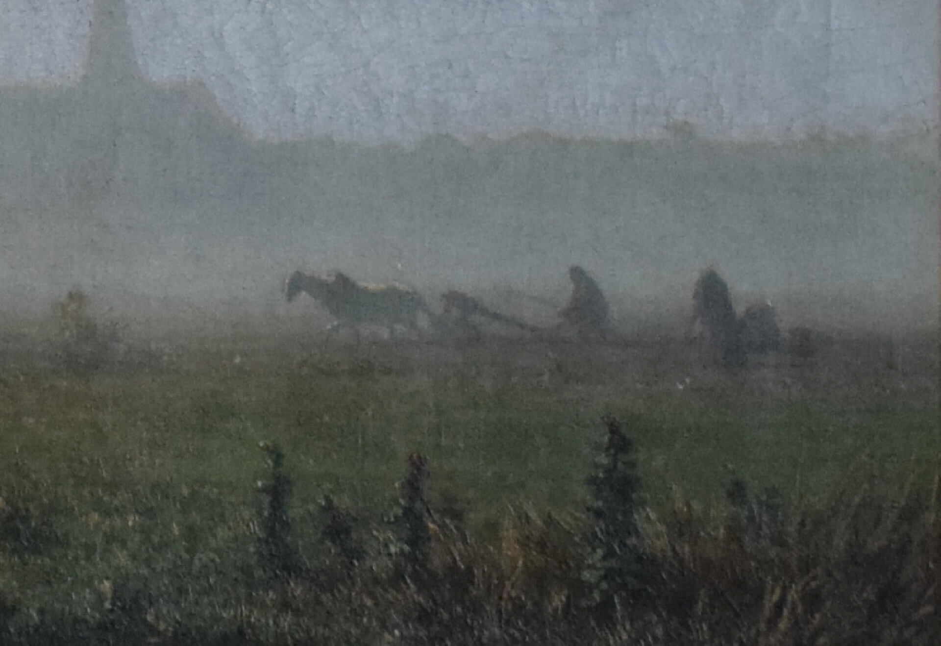 Gemälde Detail vor der Restaurierung