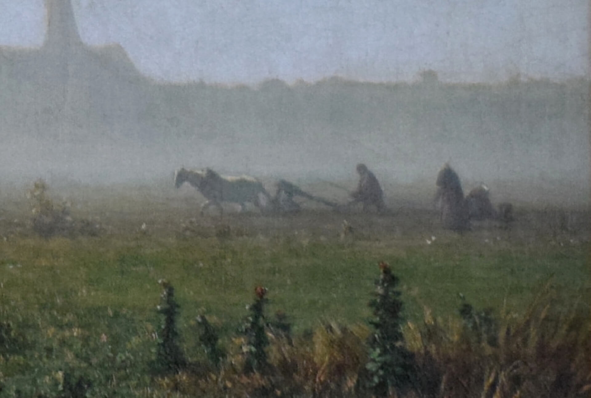 Gemälde Detail nach der Restaurierung