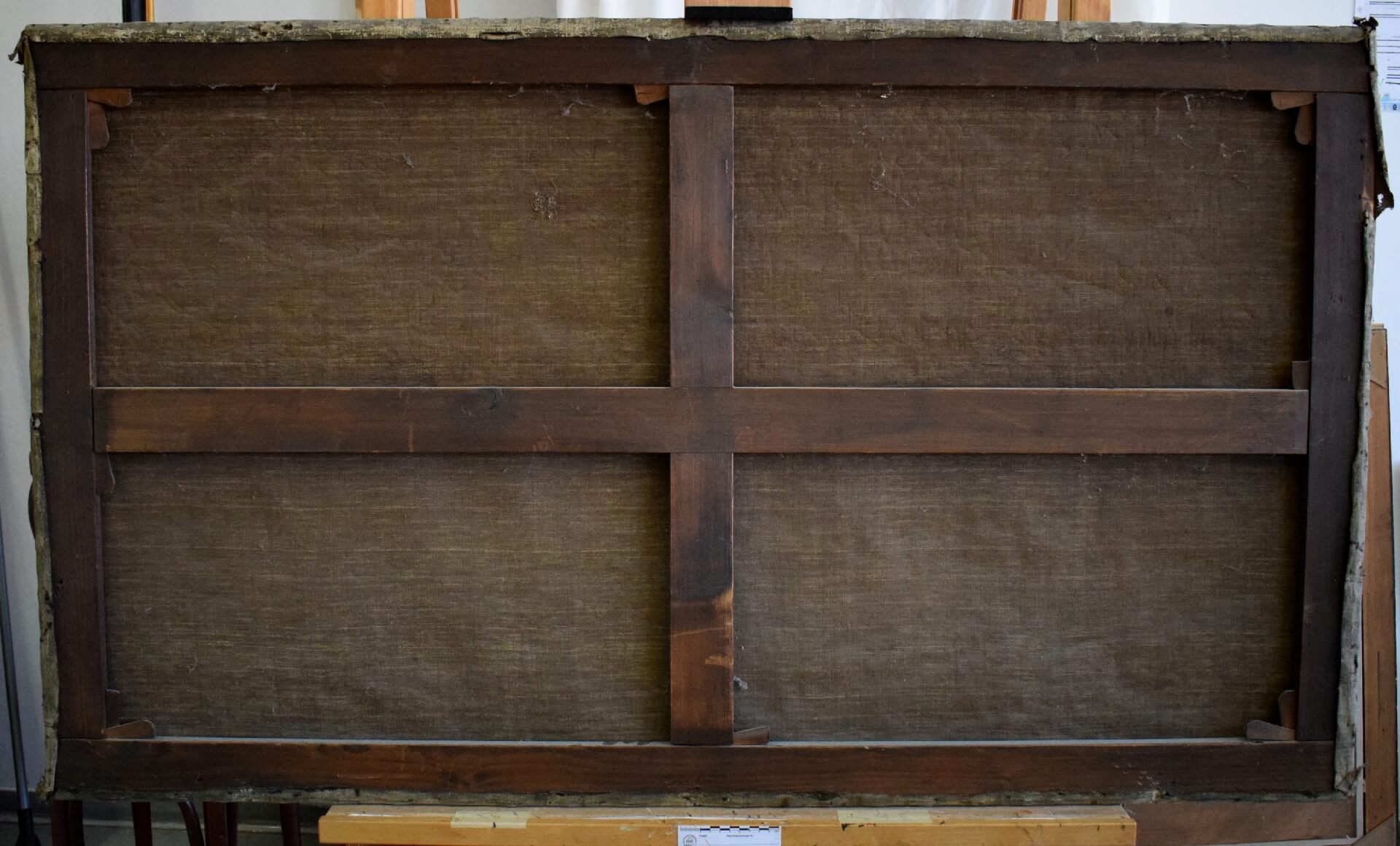 Gemälde Rückansicht im Vorzustand