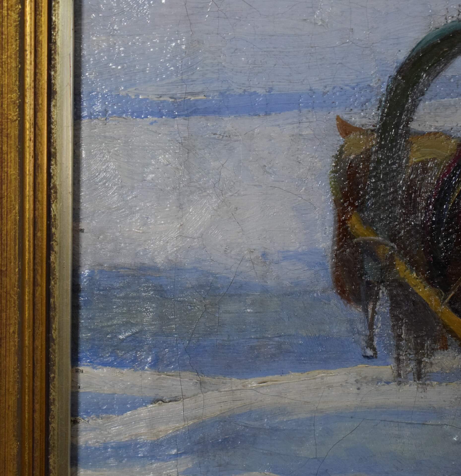 Gemälde Detail nach der Restaurierung